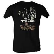 Munsters Family and Logo Black T-Shirt